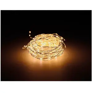 Comparateur de prix : GENERIQUE EDM - Guirlande Micro Led Extra Dense Clignotant Lumière Chaude 14m 567l Câble Argent