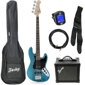 Comparateur de prix : Fazley Outlaw Series Judge Basic Blue basgitaar starterset