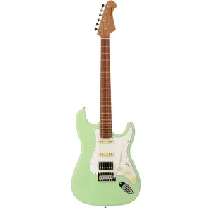 Comparateur de prix : Fazley Sunset Series Dawn HSS Surf Green elektrische gitaar met gigbag