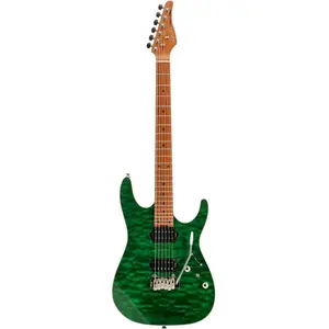 Comparateur de prix : Fazley Sunrise Series Seawave Transparent Green elektrische gitaar met...