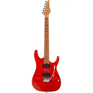 Fazley Sunrise Series Seawave Transparent Red elektrische gitaar met deluxe gigbagVendu parbax-music