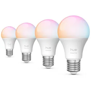 Ampoule LED Connectée Philips Hue A60 E27 8W Ambiance Couleur Pack de 4 pas cher