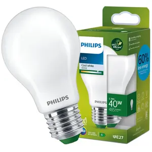 Philips Ultra Efficient LED lamp Mat - 40W - E27 - Koelwit licht pas cher