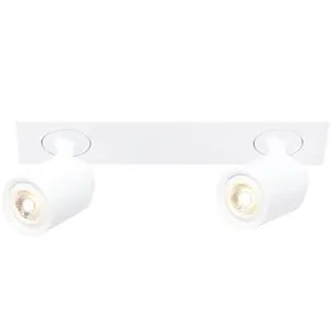 Freelight - Spot Razza 2 lichts L 32 cm GU10 wit pas cher