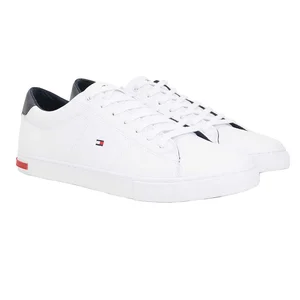 Tommy Hilfiger Tommy Hilfiger Baskets Essential En Cuir, Blanc - 45 pas cher
