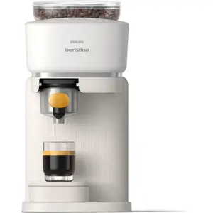 Philips Machine à expresso Baristina - Blanche /  Porte-filtre Jaune Mangue pas cher