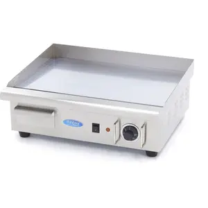 Maxima Grillplaat Glad Chroom 55 cm - incl. Opvangbak - Elektrische Grill Plaat - Horeca Bakplaat - Grillen, Bakken tot 300 °C pas cher