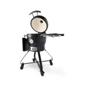 Maxima Premium Kamado BBQ 18 inch Ø 46 cm - Houtskoolbarbecue - Grillen, Roken, Bakken, Stomen - Kooktoestel - Egg Barbecue Zwart - 100 cm hoog pas cher