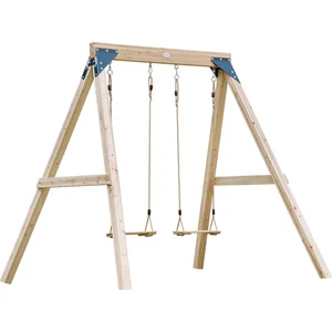 Comparateur de prix : AXI Yuna Balançoire Double en Bois Marron - Bois fsc - Balançoire auto...