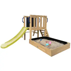 AXI Leah Aire de Jeux Mini en Bois avec Toboggan Vert / Aire de jeux e... pas cher