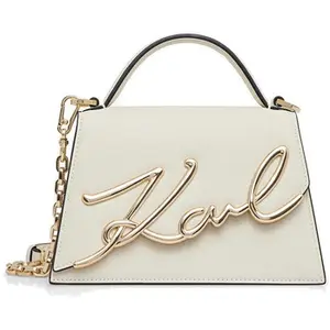 Karl Lagerfeld K/Signature - Petit sac bandoulière Blanc-Casse 240W3004-A1W30038-110 pas cher