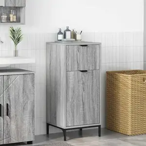 vidaXL Cabinet de salle de bain Sonoma gris 39.5 x 36 x 88 cm pas cher
