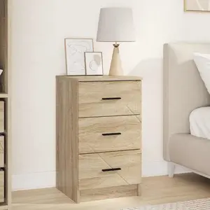 vidaXL Cabinet de chevet avec tiroir Chêne sonoma 38 x 38 x 66 cm pas cher