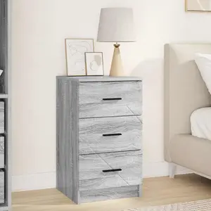 vidaXL Cabinet de chevet Sonoma gris 38 x 38 x 66 cm Bois d'ingénierie pas cher