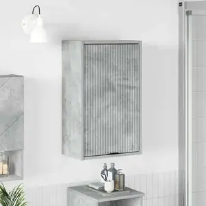 vidaXL Cabinet de salle de bain Gris béton 39 x 23.5 x 65 cm pas cher