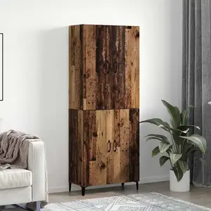 vidaXL Haut Armoire 2 pcs Bois ancien 69,5 x 34 x 180 cm pas cher