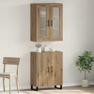 vidaXL Haut Armoire chêne artisanal Ensemble de Deux Pièces pas cher