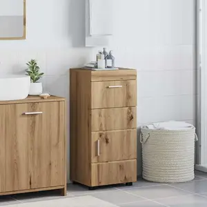 vidaXL Cabinet de salle de bain chêne artisanal 37 x 31.5 x 82 cm pas cher
