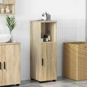 vidaXL Cabinet de salle de bain Chêne sonoma 30 x 35 x 95 cm pas cher