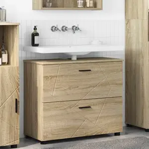 Comparateur de prix : vidaXL Cabinet de salle de bain Chêne sonoma 76,5 x 35 x 64 cm