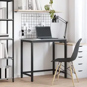 vidaXL table Gris Sonoma 100 x 50 x 76,5 cm Bois d'ingénierie et acier pas cher