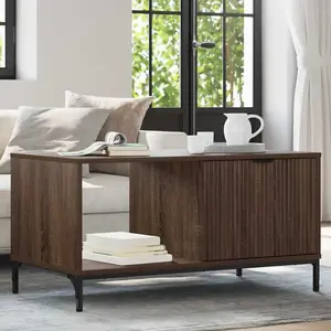 vidaXL Table basse Chêne marron 90 x 49 x 46 cm Bois d'ingénierie pas cher