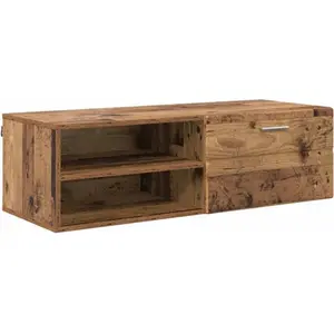 vidaXL Meuble TV Bois ancien 100.5 x 39 x 30 cm Bois d'ingénierie pas cher