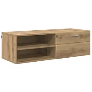 vidaXL Meuble TV chêne artisanal 100.5 x 39 x 30 cm Bois d'ingénierie pas cher