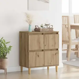 vidaXL Buffet Chêne artisanal 60 x 35 x 70 cm Bois d'ingénierie pas cher