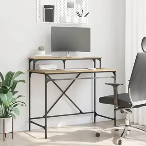 vidaXL Bureau Chêne artisanal 100 x 50 x 90 cm Bois d'ingénierie pas cher