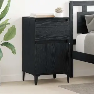 vidaXL Cabinet de chevet Chêne noir 40 x 35 x 70 cm Bois d'ingénierie pas cher