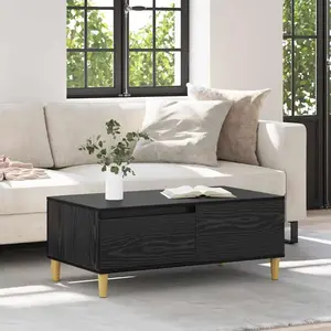 vidaXL vidaXL Table basse Chêne noir 90 x 50 x 35 cm Bois d'ingénierie pas cher
