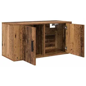 vidaXL Vidaxl Meuble Tv Mural Bois Ancien 80 X 34,5 X 40 Cm Bois D'ing... pas cher