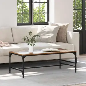 vidaXL Table basse Bois Ancien 100 x 50 x 35 cm Bois d'ingénierie pas cher