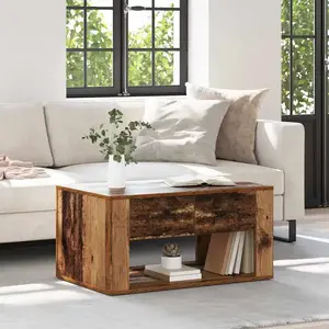 vidaXL Table basse Bois Ancien 80 x 50 x 40 cm Bois d'ingénierie pas cher