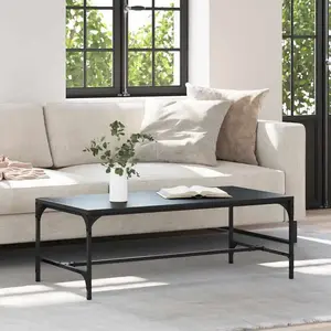 vidaXL Table basse Chêne noir 100 x 50 x 35 cm Bois d'ingénierie pas cher