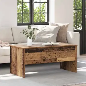 vidaXL Table basse Bois ancien 102 x 50,5 x 46,5 cm Bois d'ingénierie pas cher