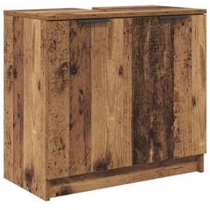 vidaXL Vidaxl Cabinet De Salle De Bain Bois Ancien 64,5 X 33,5 X 59 Cm pas cher