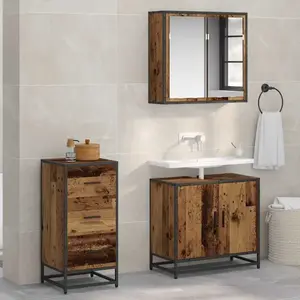vidaXL Buffet Bois ancien 35.5 x 35 x 76 cm Bois d'ingénierie pas cher