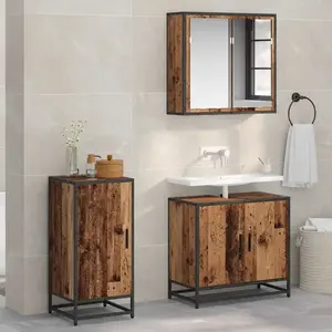 vidaXL Buffet Bois ancien 35 x 35,5 x 76 cm Bois d'ingénierie pas cher