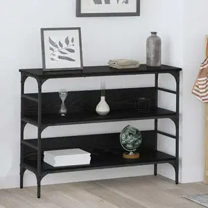 vidaXL Table console Chêne noir 100 x 32 x 75 cm Bois d'ingénierie pas cher
