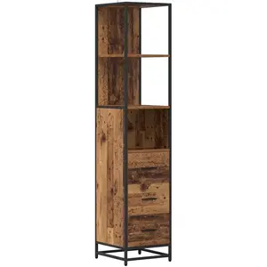 vidaXL Cabinet de salle de bain Bois ancien 35 x 37.5 x 166 cm pas cher