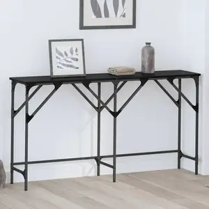 vidaXL Table console Chêne noir 140 x 29 x 75 cm Bois d'ingénierie pas cher