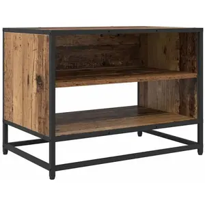 vidaXL Meuble TV Bois ancien 61 x 40 x 46 cm Bois d'ingénierie pas cher