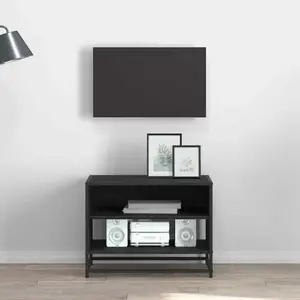 vidaXL Meuble TV Chêne noir 61 x 40 x 46 cm Bois d'ingénierie pas cher