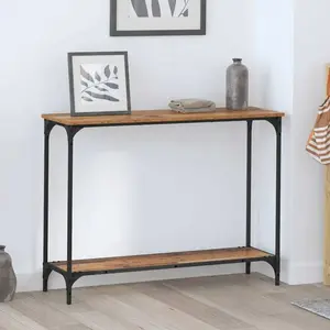vidaXL Table console Bois ancien 101 x 30.5 x 75 cm Bois d'ingénierie pas cher