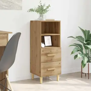 vidaXL Buffet chêne artisanal 34 x 34,5 x 90 cm Bois d'ingénierie pas cher