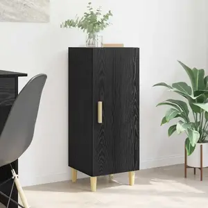 vidaXL Buffet Chêne noir 34,5 x 34 x 90 cm Bois d'ingénierie pas cher