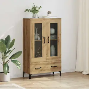 vidaXL Haut Armoire avec tiroir Chêne artisanal 70 x 31 x 115 cm pas cher