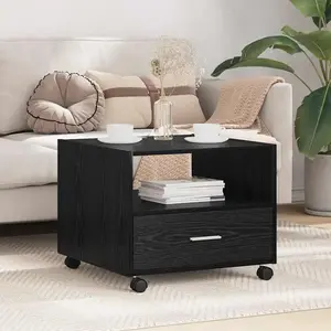 vidaXL Table basse Chêne noir 55 x 55 x 45 cm Bois d'ingénierie pas cher